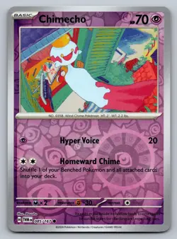 Chimecho 085/167 Common Twilight Masquerade Pokemon Reverse Holo Near Mint - Image 1
