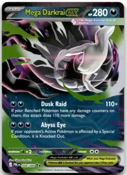 MEGA DARKRAI EX 048/084 -- NEAR MINT -- DOUBLE RARE PITCH BLACK POKEMON HOLO -- - Image 1