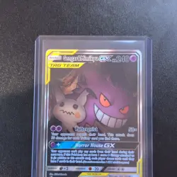 Gengar & Mimikyu GX TAG TEAM 240 HP Holo Ultra Rare Team Up English😱👀🙏 - Image 1