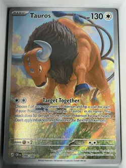 Tauros 096/086 Chaos Rising IR Holo Pokemon Near Mint - Image 1