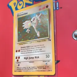 Wizards of the Coast Hitmonlee 7/62 Fossil Holo Rare 1999 English 60 HP - Image 3