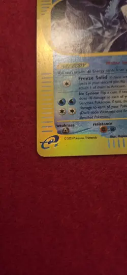 Pokemon TCG Skyridge Articuno 4/144 Reverse Holo Rare 80 HP Basic EN LP - Image 3