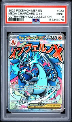 Mega Charizard X EX 023 Pokemon Black Star Promo Ultra Premium Collection PSA 9 - Image 1