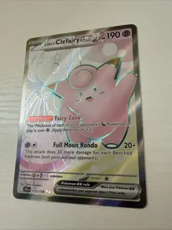 Lillie's Clefairy ex 173/159 Ultra Rare Journey Together Pokemon Holo Near Mint - Image 3