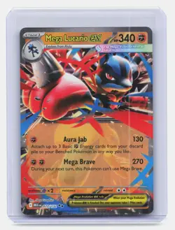 Mega Lucario ex Pokemon TCG Mega Evolutions #077/132 Double Rare Holo - Image 1