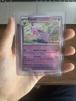 Espeon (Best Buy Exclusive) 086/197 Pokemon Obsidian Flames Stamped Sealed Promo - Image 1