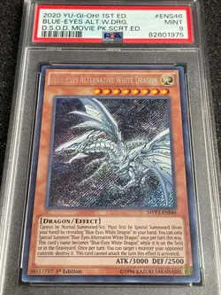 Blue Eyes Alternative White Dragon Yu Gi Oh PSA 9 MVP1 ENS46 1st Edition - Image 1