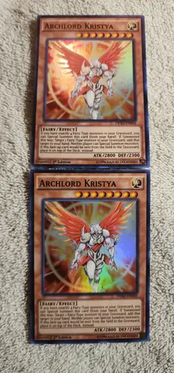 Yugioh: 2x Archlord Kristya - DESO-EN050 - Super Rare - 1st Edition - NM - Image 1