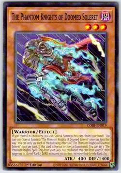 The Phantom Knights of Doomed Soleret CORI-EN019 Yu-Gi-Oh 1st Edition NM - Image 1