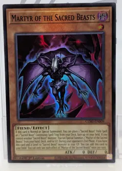 YuGiOh! Martyr of the Sacred Beasts CORI-EN009 Super Rare 1st Edition NM - Image 1