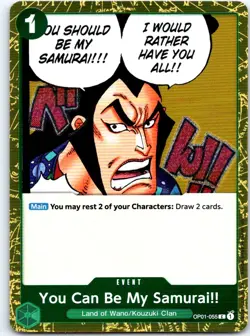 You Can Be My Samurai!! (Pirate) OP01-055 -The Best- Vol. 2 One Piece Foil NM - Image 1