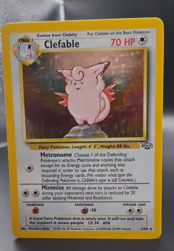 Clefable 1/64 Jungle Holo Rare Unlimited Wizards Of The Coast Pokemon TCG LP - Image 1