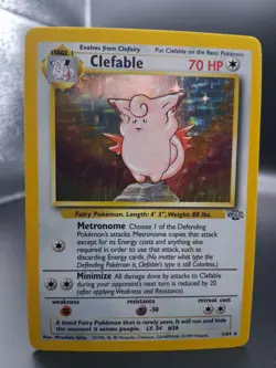 Clefable 1/64 Jungle Holo Rare Unlimited Wizards Of The Coast Pokemon TCG LP - Image 3