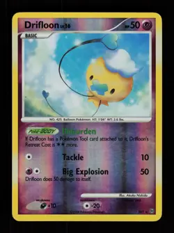 Drifloon SH1/100 Reverse Holo Rare Stormfront Pokemon Cards - Image 1