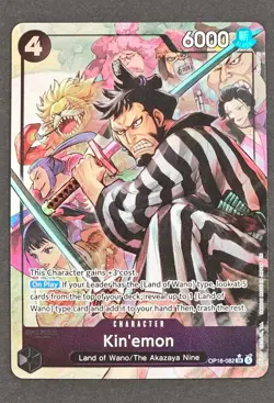 One Piece Kin'emon OP16-082 Alternate Art SR The Time of Battle TCG Card NM - Image 1