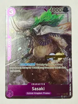 2023 CS Event Pack Sasaki One Piece Promo Gold Stamp Championship Card English - Image 1