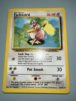 FARFETCH’D - Base Set - 27/102 - Uncommon - Pokemon Card - Unlimited - NM - Image 2