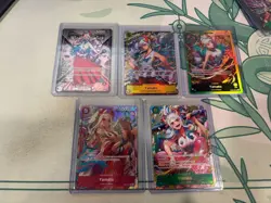 One Piece English TCG Yamato NM Lot of 7 Cards! Op16 Leader, Prb02 SEC, Alt Arts - Image 1