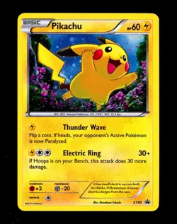 2015 Pokemon PIKACHU Black Star Promo Set COSMOS HOLO Breakthrough Card #XY89 - Image 1