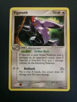 Pokemon Card Vigoroth 41/108 EX Power Keepers Uncommon - Image 1