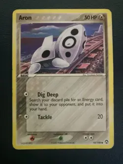 Pokemon Card Aron 42/108 EX Power Keepers Common - Image 1