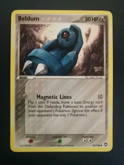 Pokemon Card Beldum 45/108 EX Power Keepers Common - Image 1