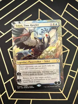 Teferi, Time Raveler (Borderless) NM MTG Commander: Bloomburrow Regular - Image 1
