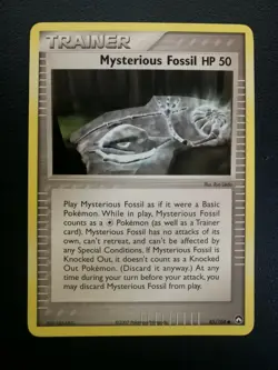 Pokemon Card Trainer Mysterious Fossil 85/108 EX Power Keepers Common - Image 1