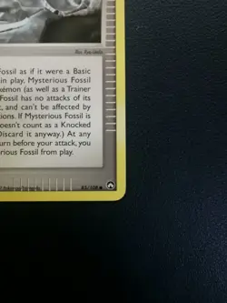 Pokemon Card Trainer Mysterious Fossil 85/108 EX Power Keepers Common - Image 5