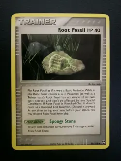 Pokemon Card Trainer Root Fossil 86/108 EX Power Keepers Common - Image 1
