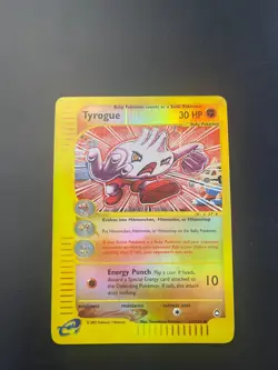 Tyrogue 63/147 Reverse Holo Aquapolis E-Reader Vintage Pokemon Card LP+ - Image 1