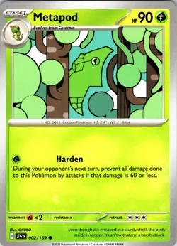 Metapod 2/159 Journey Together Pokemon Card NM TCG singles Near Mint English - Image 1