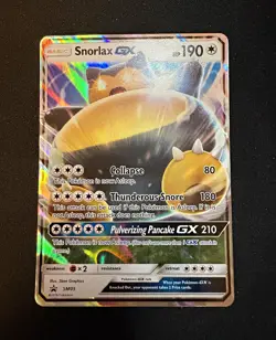 Pokemon TCG Snorlax GX SM05 190 HP Holo Promo Sun & Moon English Card - Image 1