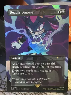 Deadly Dispute FOIL #2091 NM/M MTG Magic Secret Lair Sonic the Hedgehog Sega - Image 1