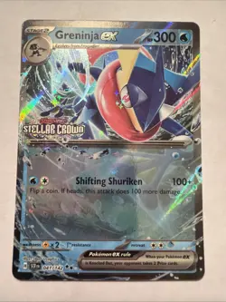 Greninja EX Card 041/142 Pokemon Stellar Crown Stamped Promo NM+ - Image 1