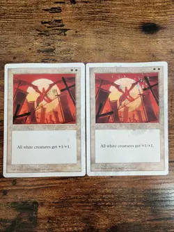 2x MTG Crusade ⭐5th (Fifth) Edition ⭐LP Water DMG ⭐21 HQ PICS! ⭐1997 Rare Magic - Image 1