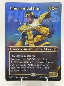 Thanos, the Mad Titan (Borderless) (0376) Marvel Super Heroes Foil - Mythic Rare - Image 1
