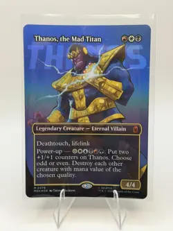 Thanos, the Mad Titan (Borderless) (0376) Marvel Super Heroes Foil - Mythic Rare - Image 2