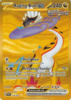 Raging Bolt ex 218/162 Hyper Rare Temporal Forces Pokemon Near Mint - Image 1