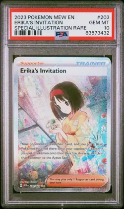 2023 Pokemon Scarlet Violet 151 Erika's Invitation SAR 203 PSA 10 Gem Mint - Image 1