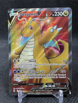 x1 Dragonite V - 191/203 - Full Art Ultra Rare Pokemon SS07 Evolving Skies M/NM - Image 1