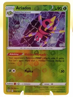 2022 Pokemon Silver Tempest Reverse Holo Ariados #004 - Image 1