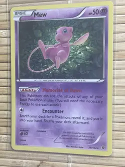 Mew 29/124 Fates Collide Rare Holo Pokemon TCG [LP] - Image 2