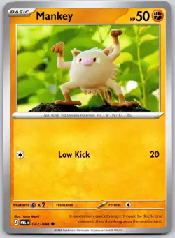 MANKEY 042/084 C PITCH BLACK POKEMON NM/M - Image 1