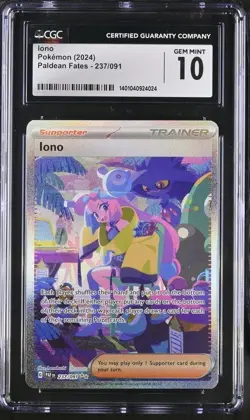 2024 POKEMON PALDEAN FATES IONO #237 SPECIAL ILLUSTRATION RARE CGC 10 GEM MINT - Image 1