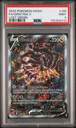 2022 POKEMON SWORD & SHIELD LOST ORIGIN #186 FULL ART/GIRATINA V PSA 9 - Image 1