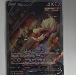 Pokemon TCG Flareon V SWSH179 Sword & Shield Promo Full Art Holo EN - Image 1