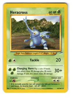 Heracross 41/105 Unlimited Uncommon Neo Destiny Pokemon LP - Image 1