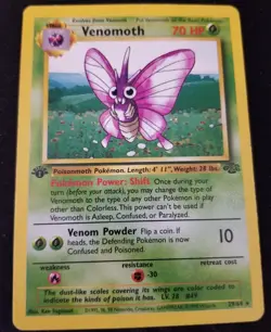 Pokemon TCG Venomoth Jungle 29/64 Regular 1st Edition Rare - Image 1