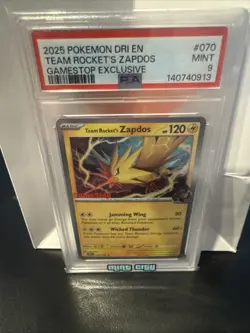 2025 POKEMON DRI EN-DESTINED RIVALS #070 TEAM ROCKET'S ZAPDOS GAMESTOP EXCLUSIVE - Image 1